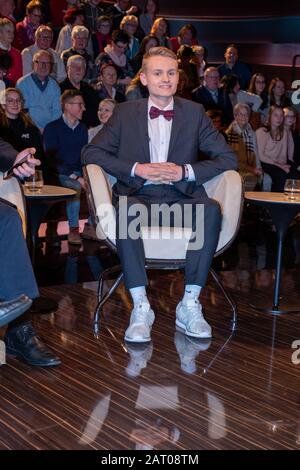 Luke Kelly bei der Aufnahme der ZDF-Talkshow 'Markus Lanz' im Fernsehmacher-Studio auf dem Phönixhof. Hamburg, 29.01.2020 Stockfoto