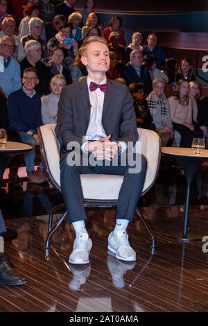 Luke Kelly bei der Aufnahme der ZDF-Talkshow 'Markus Lanz' im Fernsehmacher-Studio auf dem Phönixhof. Hamburg, 29.01.2020 Stockfoto