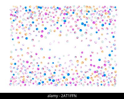 Farbige Mesh-Kugeln digital. Konfetti neuer Hintergrund hell. Konfetti mit hellen Hintergründen. Stock Vektor