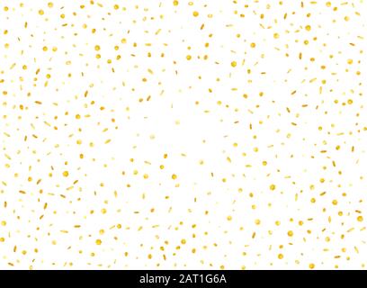 Goldene 3D-Sechskantgalaxie. Konfetti neuer Hintergrund trendig. Wundervolle Konfetti-Hintergrundtextur. Stock Vektor