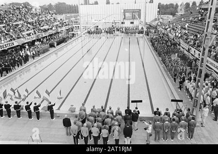 Schwimm-Europameisterschaften in Utrechter, Eröffnungstermin: 21. August 1966 Ort: Utrechter Schlüsselwörter: Eröffnungen, Übersichten, Schwimmweltmeisterschaften Stockfoto