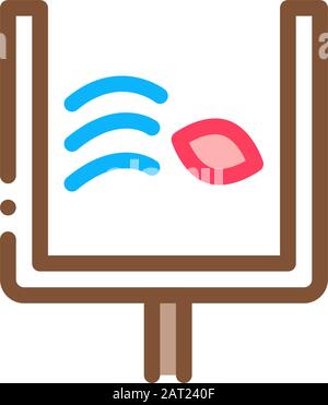 Ball Fliegt am Gate Icon Vector Outline Illustration Stock Vektor