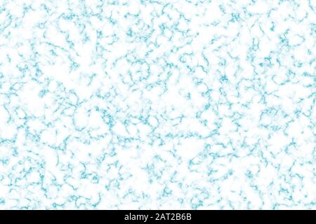 Weißer Marmor, der zum Hintergrund mit blauem Strukturmuster verwendet wurde. Stockfoto