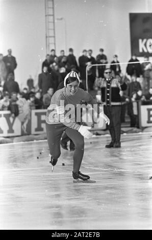 [World Allround Women's Skating Championship], Wil Burgmeijer Datum: 20. Februar 1967 Schlagwörter: Skating, Sport Personenname: Burgmeijer, Wil Stockfoto