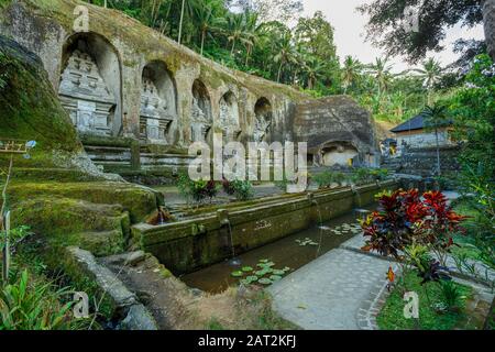 Königliche Gräber am Gunung Kawi Tempel, Bali, Indonesien Stockfoto