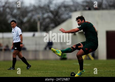 Aschi, Japan. Januar 2020. Lionel Cronje () Rugby: Japan Rugby Top League 2020 Match zwischen Toyota Verblitz 61-31 Hino Red Dolphins im Paloma Mizuho Rugby Stadium in Aschi, Japan. Credit: SportsPressJP/AFLO/Alamy Live News Stockfoto