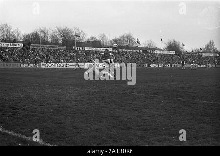 Haarlem versus Feyenoord 0-0, Theo de Jong nur für Torhüter Datum: 29. april 1973 Ort: Haarlem Schlagwörter: Torhüter, Sport, Name der Fußballeinrichtung: Feyenoord Stockfoto