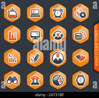 Business Management und Human Resources Symbole gesetzt Stock Vektor