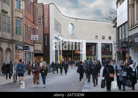 Queen Street in Oxford, Großbritannien Stockfoto