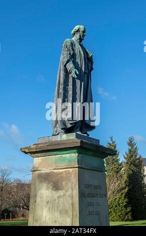 Henry Austin Lord Aberdare Statue Cardiff City Centre South Wales Stockfoto