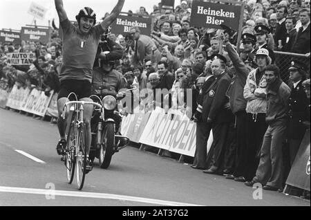 Radweltmeisterschaften 1979 in Valkenburg Herren Amateure, Ziel Weltmeister Giacomini Datum: 25. August 1979 Ort: Limburger, Valkenburg Schlüsselwörter: Sport, Radsport persönlicher Name: Giacomini, Gianni Stockfoto