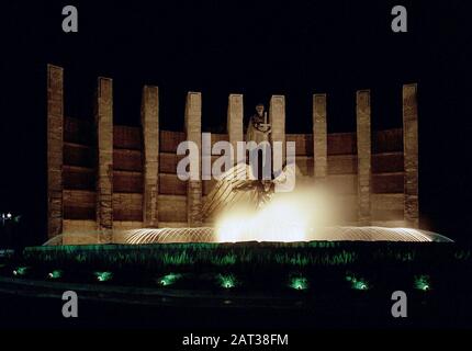 MONUMENTO AL ANGEL CAIDO CONOCIDO COMO EL MONUMENTO A FRANCO - INAUGURADO EN 1966. AUTOR: AVALOS JUAN DE. Lage: Außenansicht. SANTA CRUZ DE TENA. TENERIFFA. SPANIEN. FRANCISCO FRANCO. Stockfoto