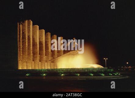 MONUMENTO AL ANGEL CAIDO CONOCIDO COMO EL MONUMENTO A FRANCO - INAUGURADO EN 1966. AUTOR: AVALOS JUAN DE. Lage: Außenansicht. SANTA CRUZ DE TENA. TENERIFFA. SPANIEN. FRANCISCO FRANCO. Stockfoto