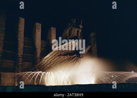 MONUMENTO AL ANGEL CAIDO CONOCIDO COMO EL MONUMENTO A FRANCO - INAUGURADO EN 1966. AUTOR: AVALOS JUAN DE. Lage: Außenansicht. SANTA CRUZ DE TENA. TENERIFFA. SPANIEN. FRANCISCO FRANCO. Stockfoto