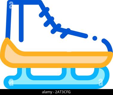 Darstellung Der Vektorkontur Für Das Symbol "Skates" Stock Vektor