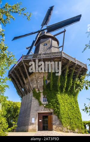 Potsdam, Brandenburg/Deutschland - 2018/07/29: Historische Mühle von Sanssouci - Historische Muhle von Sanssouci im Park Sanssouci Stockfoto