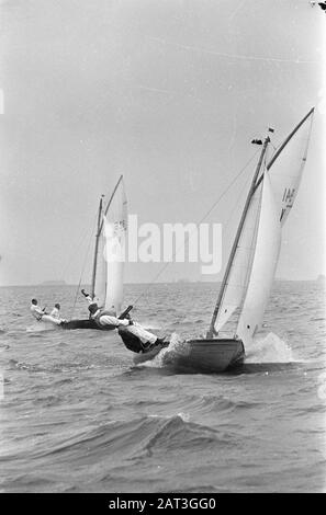 Hollandwoche II Segler in Aktion Datum: 3. August 1967 Schlagwörter: Segel Stockfoto