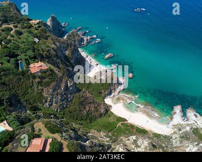 Super Antenne Perspektive mit der Umwelt rund um Kalabrien, Italien. Stockfoto