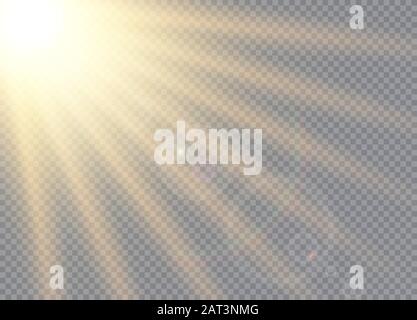 Vektor transparent Sonnenlicht Spezialoptik Flare Lichteffekt. Stock Vektor