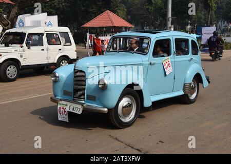 1948 Hillman Auto mit 10 ps und 4-Zylinder-Motor. Indien WBC 6777. Stockfoto