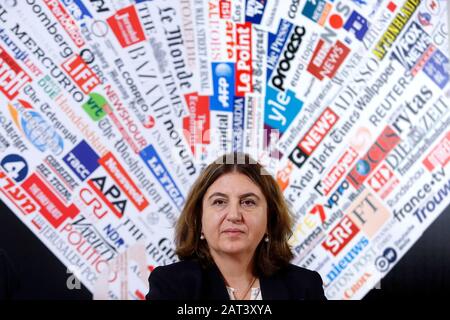 Roma, Italien. Januar 2020. Nunzia Catalfo Rom 30. Januar 2020. Italienische Labour-Ministerin Nunzia Catalfo auf Pressekonferenz im Sitz der ausländischen Presse Foto Samantha Zucchi Insidefoto Credit: Insidefoto srl/Alamy Live News Stockfoto