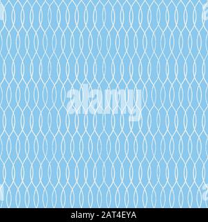 Abstraktes, geometrisches Muster vertikaler Wellenlinien, sommerliche Stimmung auf blauem Hintergrund. Strandy Costal Design für Ihren Urlaub. Hintergrund der Natur. Druck, Stoff, stationär. Stock Vektor