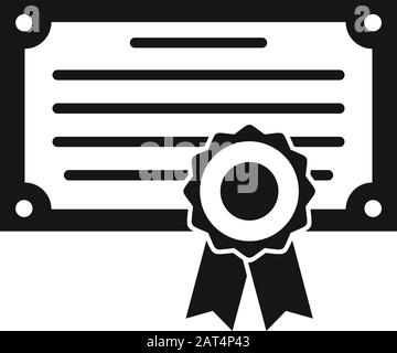 Symbol für Prüfungsdiplom. Einfache Abbildung des Diplomgrafik-Vektorsymbols für Web-Design isoliert auf weißem Hintergrund Stock Vektor