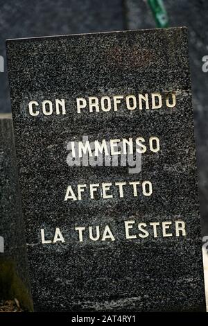 Jüdischer Friedhof im Cimitero Maggiore, Musocco Viertel, Mailand, Italien, Europa Stockfoto