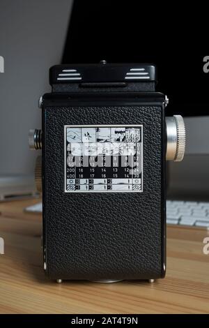 Rolleicord Reflex Kamera mit Doppelobjektiv Stockfoto