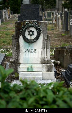 Jüdischer Friedhof im Cimitero Maggiore, Musocco Viertel, Mailand, Italien, Europa Stockfoto