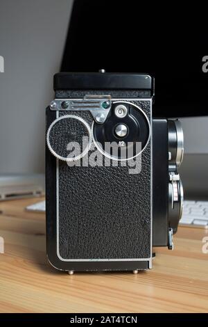 Rolleicord Reflex Kamera mit Doppelobjektiv Stockfoto