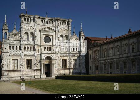 Monastero di Santa Maria delle Grazie Kloster und Heiligtum, Monastero e Santuario, Certosa di Pavia, Lombardei, Italien, Europa Stockfoto