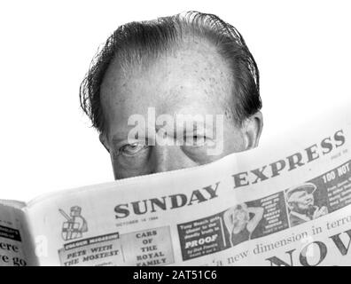 Sir John Junor - Journalist. Und Redakteur. Porträt aufgenommen 1985 Stockfoto