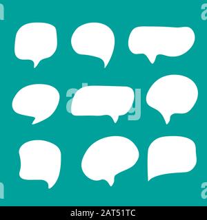 Vektorsammlung isolierter Sprechblasen. Satz Sprechblasen. Stock Vektor