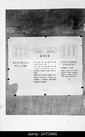 Reproduktionen kommunistischer Propaganda aus Surabaya Keradjaan Belanda - Union - Indonesien Serikat (Paragon Malang) Datum: Februar 1947 Ort: Indonesien, Niederländisch-Indien Stockfoto