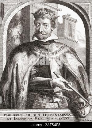 Philipp III., 1578 - 1621. König von Spanien, auch als Philipp II., König von Portugal, Neapel, Sizilien und Sardinien und Herzog von Mailand, 1598 - 1621. Stockfoto