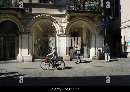 Corso Strada Nuova Hauptstraße, historisches Stadtzentrum, Pavia, Lombardei, Itay, Europa Stockfoto