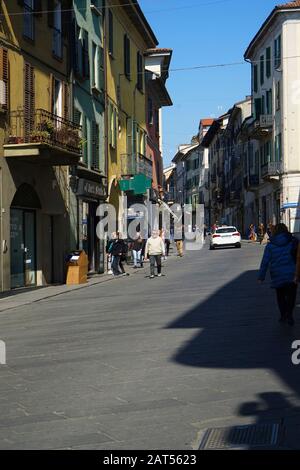 Corso Strada Nuova Hauptstraße, historisches Stadtzentrum, Pavia, Lombardei, Itay, Europa Stockfoto