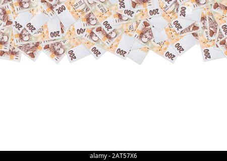 Jan Amos Komensky Portrait von Tschechischen Geld 200 Tschechische Korun Bank Note. Korun ist die nationale Währung der Tschechischen 1998 Stockfoto