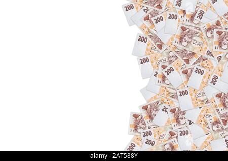 Jan Amos Komensky Portrait von Tschechischen Geld 200 Tschechische Korun Bank Note. Korun ist die nationale Währung der Tschechischen 1998 Stockfoto