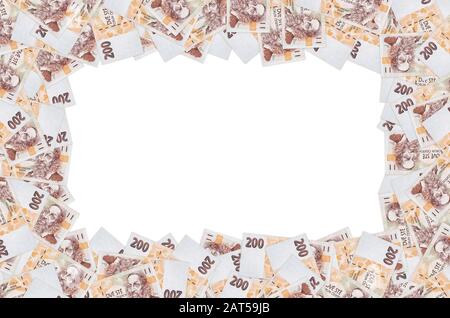 Jan Amos Komensky Portrait von Tschechischen Geld 200 Tschechische Korun Bank Note. Korun ist die nationale Währung der Tschechischen 1998 Stockfoto