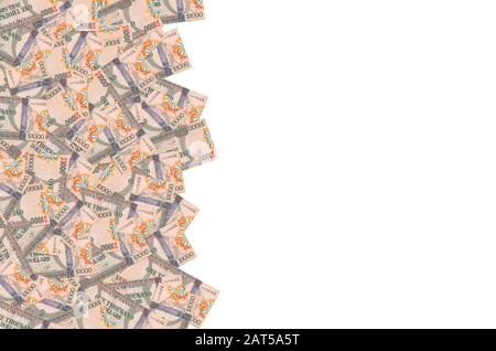 Teil des braunen Guyana 1000-Dollar-Banknotenmusters Nahaufnahme Stockfoto