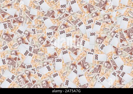 Jan Amos Komensky Portrait von Tschechischen Geld 200 Tschechische Korun Bank Note. Korun ist die nationale Währung der Tschechischen 1998 Stockfoto