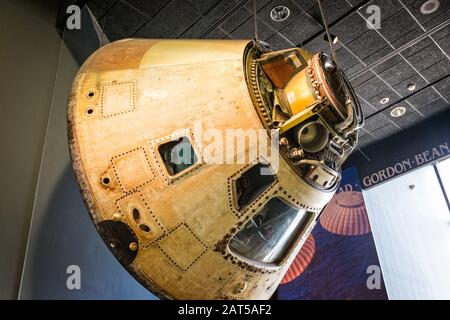 Das Apollo 11 Command Module ist im National Air and Space Museum in Washington D.C. ausgestellt Stockfoto