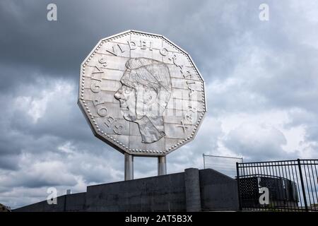 Der kultige Big Nickel in Sudbury, Ontario Stockfoto