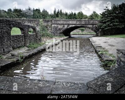 Bugsworth-Becken am Peak Forest Canal, Großbritannien Stockfoto