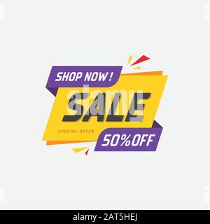 Sales Vector Abzeichen für Etiketten, Prozentverkaufssymbole, Tags, Web Sticker, Rabattorigami-Zeichen-Banner, Verkaufs- und Rabattaufkleber, Preisauszeichnung Stock Vektor