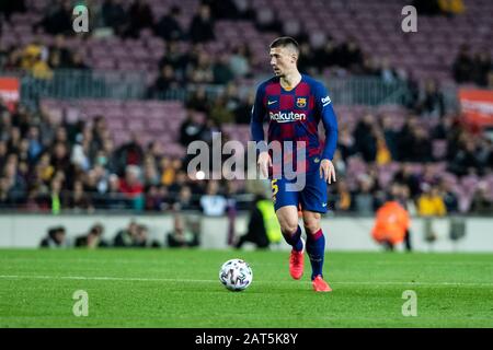 Camp Nou, Barcelona, Katalonien, Spanien. Januar 2020. Fußballspiele der Fußballmannschaft von Copa Del Rey, Barcelona gegen Leganes; Clement Lenglet vom FC Barcelona Credit: Action Plus Sports/Alamy Live News Stockfoto