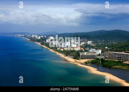 Luftaufnahme der Küste des Resorts von Vietnam, Phu Quoc Stockfoto