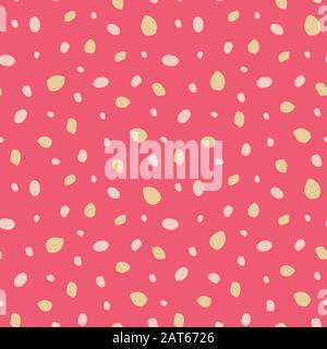 Gestreute Beichtblüten nahtloses Vektormuster in hellrosa Stock Vektor